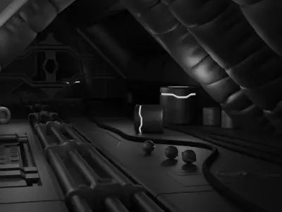 Sci fi scene Free 3D model