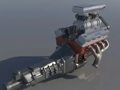 Chevrolet Big Block 454 Supercharger 3D print model