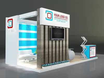 Booth Exhibition Stand a203 3D model