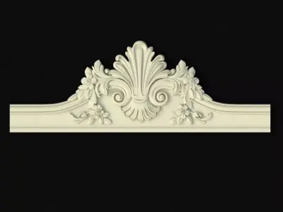 Central decor ornament for furniture 3D model 983