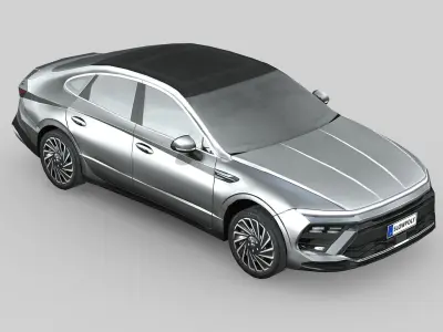 Hyundai Sonata 2024 Low-poly 3D model
