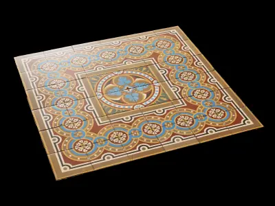 Decorative tiles floor 01 Texture
