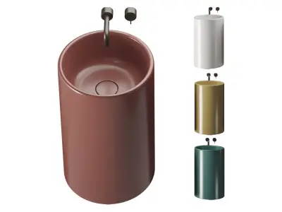 Itaca round freestanding washbasin 3D model