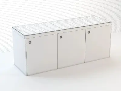 Glass Top Cabinet 3D model