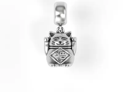 Luck Cat Charm 3D print model