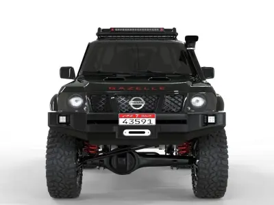 Nissan-Patrol-Y61-Gazelle-Pickup 4X4 3D model