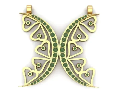 Butterfly Necklace 3D print model