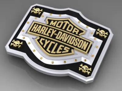 Buckle Harley Davidson cycles 3D print model