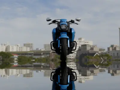 Honda Valkyrie F6C Low-poly 3D model