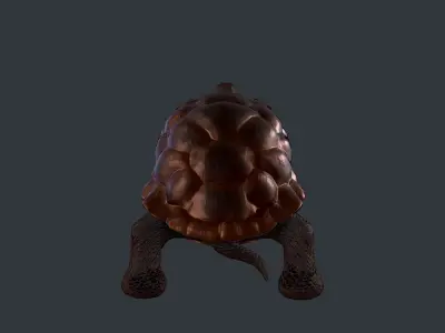 Turtle bear Low-poly 3D model