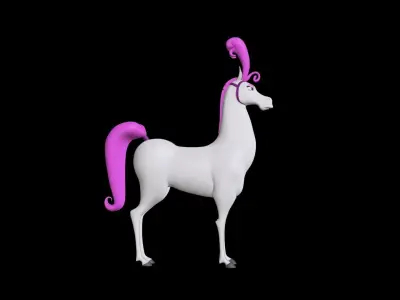 Horse HNTRAP Female Low-poly 3D model