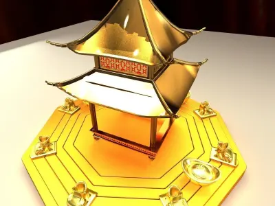 Chinee pavilion 3D model
