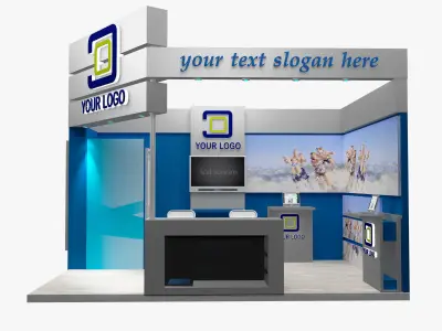 Booth Exhibition Stand a494 3D model