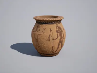 Egyptian Jar Low-poly 3D model