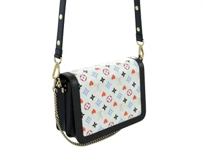 Louis Vuitton Dauphine Bag Black White Monogram 3D model