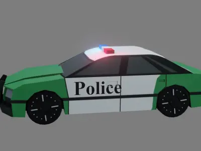 Police Car - Low Poly Low-poly 3D model