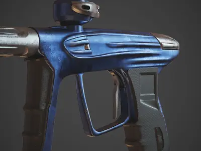 Paintball marker Low-poly 3D model