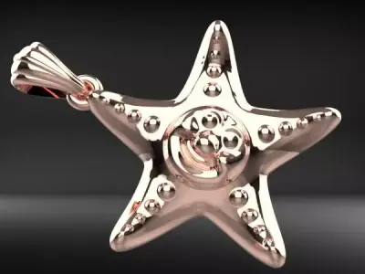 Happy Baby starfish Pendant Necklace Charm Bracelet Jewelry 3D print model