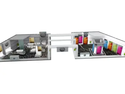 Booth Exhibition Stand a535a 3D model