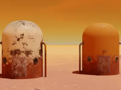 Mars module 3D models Low-poly 3D model