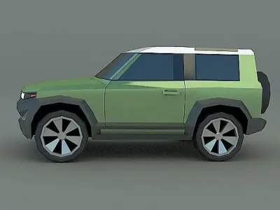 Generic Landrover SUV Low-poly 3D model