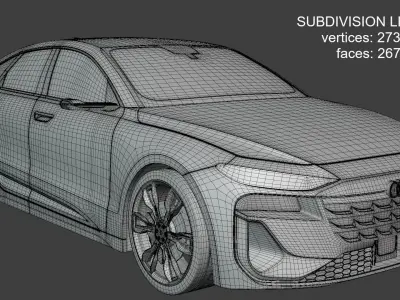 Audi A6 e-tron and Luxeed S7 3D Model Pack