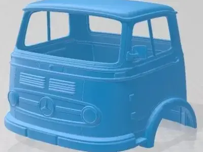 Mercedes Benz LP 322 1963 Printable Body Cabin Truck 3D print model