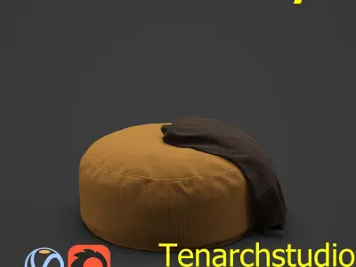Tenarchstudio padded stool render ready  3D model