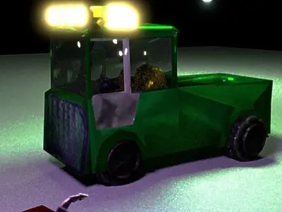 Low Poly Truck zombie Low-poly 3D model