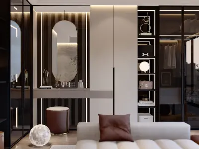 Sketchup model Interior Dressing room Design 3D model