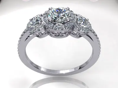 Solitaire Diamond Ring S3 3D print model