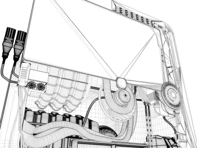 Engine-Video-Screen put your logo and video here 3D model