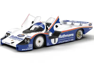 Pack Porsche 956 cars HQ interior