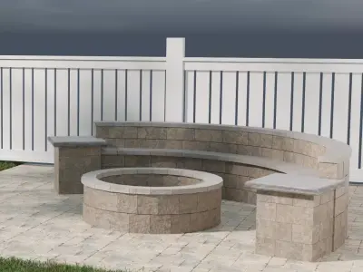 Stone Fire Pit Free low-poly 3D model