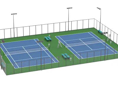 Tennis Court 5 3D model