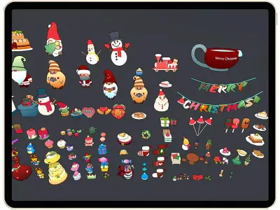 Christmas-pakage Low-poly 3D model