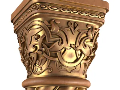 Spiral east column Spiral Arabic East Morocco Column 3D model