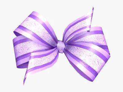 Hairbow ribbon bow Low-poly 3D model