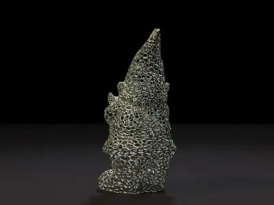 Gnome with a gun 3D print model