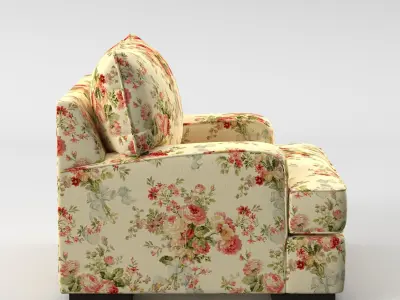 Floral Armchair 3D model