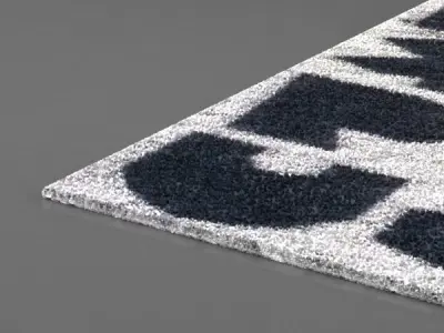 Paper Cutout Alphabet Carpet 3D model