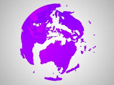 Globe Shell Purpal 3D model