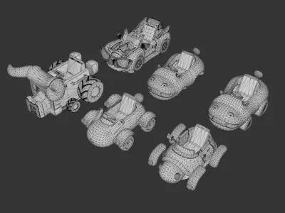 Cartoon Car Low-poly 3D model by CGWanderer from CGTrader (Low-poly)