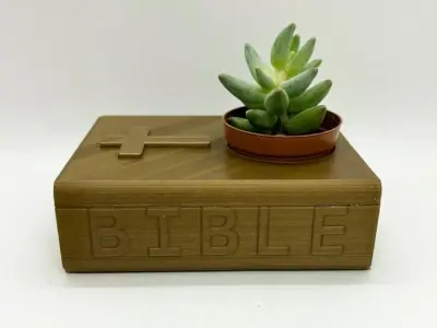 Bible Planter - Succulent Planter - Religious Christians  3D model