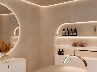 Luxury beauty salon massage room interior Free 3D model