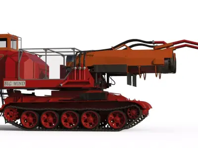 Big Wind fire fighting tank 3D model