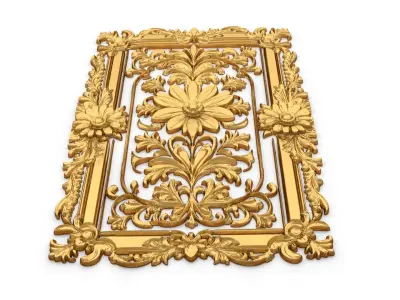 classical door decor 10 3D model