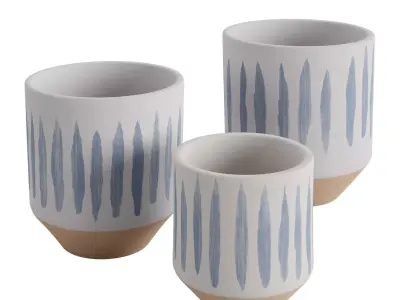Watercolor Blue vase 3D model