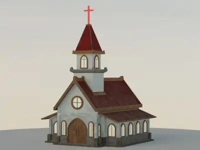 Church Lowpoly Low-poly 3D model