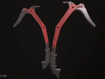 Climbing Axe Low-poly 3D model